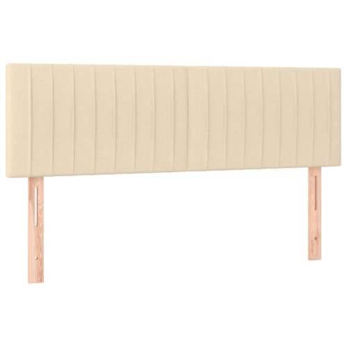 Krevet box spring s madracem LED krem 140x200 cm od tkanine - Krema 140 x 200 cm Okomite pruge Cijena