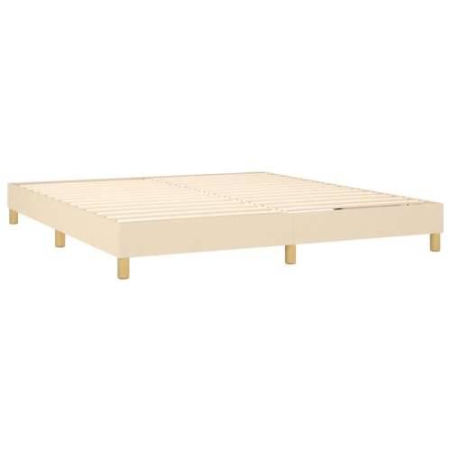 Krevet box spring s madracem LED krem 180x200 cm od tkanine - Krema 180 x 200 cm Okomite pruge Cijena