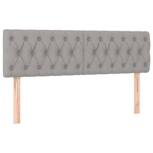 Krevet box spring s madracem LED svjetlosivi 140x200 cm tkanina - Svjetlosiva 140 x 200 cm Dizajn s gumbima Cijena