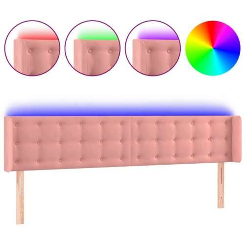 LED uzglavlje ružičasto 183x16x78/88 cm baršunasto - Ružičasta 183 x 16 x 78/88 cm 1 Cijena