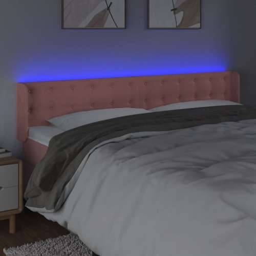 LED uzglavlje ružičasto 183x16x78/88 cm baršunasto - Ružičasta 183 x 16 x 78/88 cm 1 Cijena