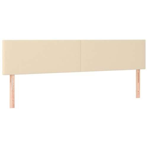 Krevet s oprugama i madracem krem 160x200 cm od tkanine - Krema 160 x 200 cm Gladak dizajn Cijena
