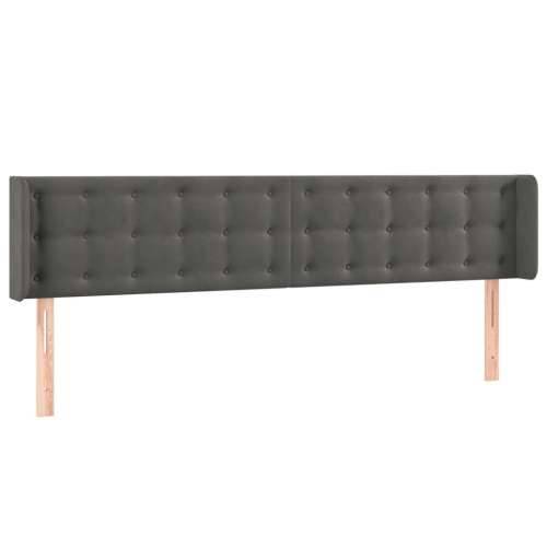 LED uzglavlje tamnosivo 163x16x78/88 cm baršunasto - Tamno siva 163 x 16 x 78/88 cm 1 Cijena