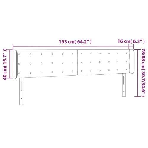 LED uzglavlje tamnosivo 163x16x78/88 cm baršunasto - Tamno siva 163 x 16 x 78/88 cm 1 Cijena