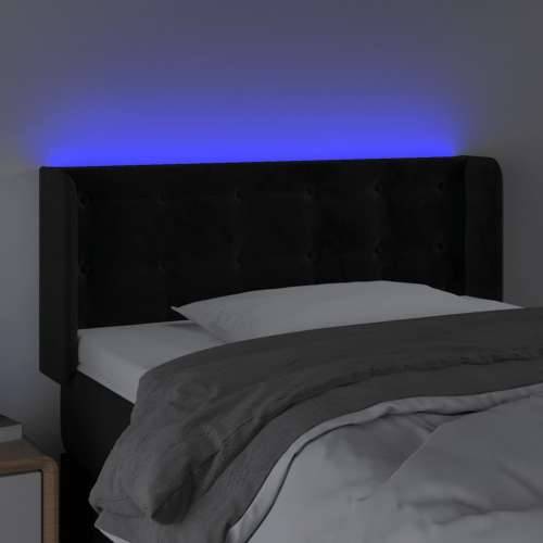 LED uzglavlje crno 103x16x78/88 cm baršunasto - Crna 103 x 16 x 78/88 cm 1 Cijena