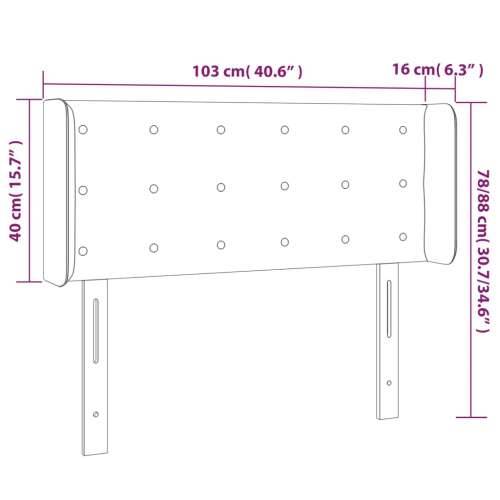 LED uzglavlje crno 103x16x78/88 cm baršunasto - Crna 103 x 16 x 78/88 cm 1 Cijena