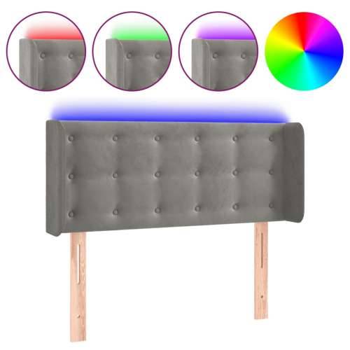 LED uzglavlje svjetlosivo 103x16x78/88 cm baršunasto - Svjetlosiva 103 x 16 x 78/88 cm 1 Cijena