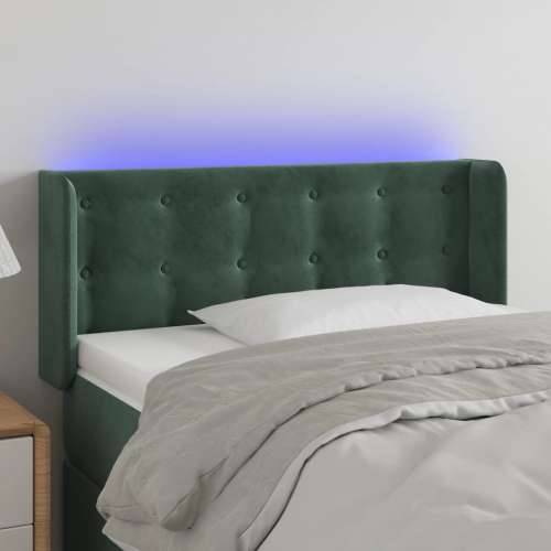 LED uzglavlje tamnozeleno 93x16x78/88 cm baršunasto - Tamnozelena 93 x 16 x 78/88 cm 1 Cijena