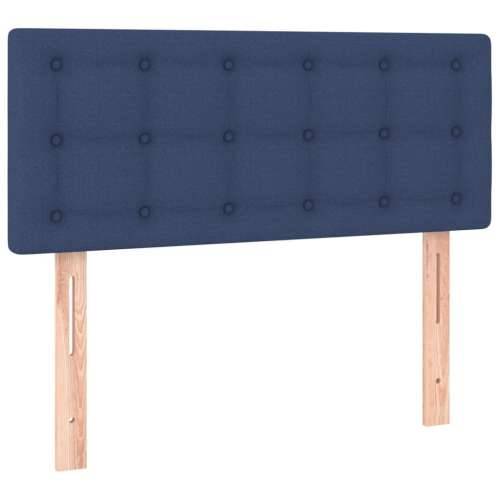 Krevet box spring s madracem LED plavi 100x200 cm od tkanine - Plava 100 x 200 cm gumbi Cijena