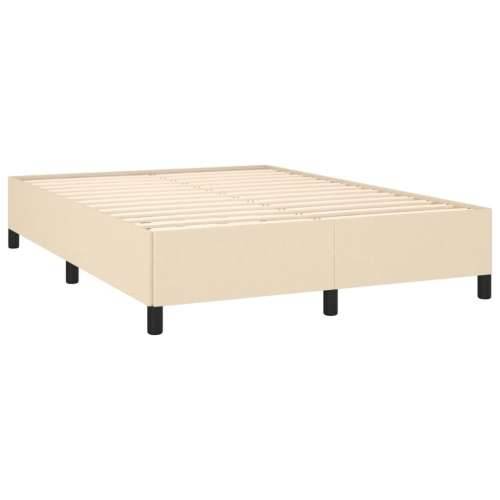 Krevet s oprugama i madracem krem 140x200 cm od tkanine - Krema 140 x 200 cm Obično s čavlima Cijena