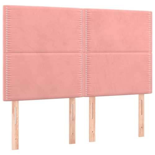 Krevet box spring s madracem LED ružičasti 140x200cm baršunasti - Ružičasta 140 x 200 cm Obično s čavlima Cijena
