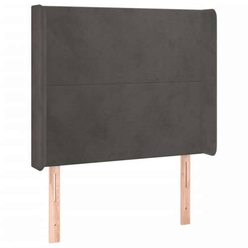 LED uzglavlje tamnosivo 103x16x118/128 cm baršunasto - Tamno siva 103 x 16 x 118/128 cm 1 Cijena