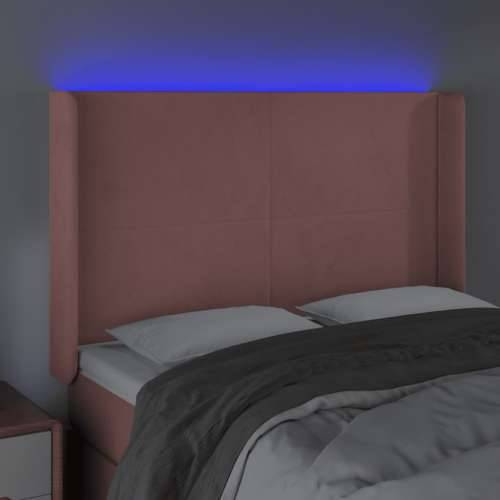 LED uzglavlje ružičasto 147x16x118/128 cm baršunasto - Ružičasta 147 x 16 x 118/128 cm 1 Cijena