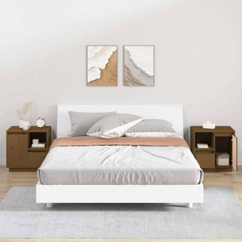 Noćni ormarići 2 kom boja meda 50x34x50 cm od masivne borovine - boja meda 2 Cijena