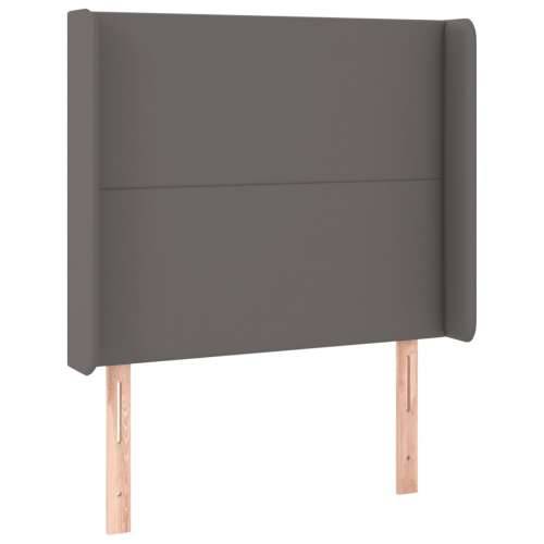 LED uzglavlje sivo 83x16x118/128 cm od umjetne kože - Siva 83 x 16 x 118/128 cm 1 Cijena