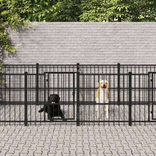 Vanjski kavez za pse čelični 15,02 m²