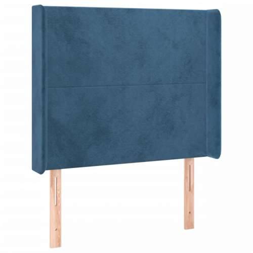 LED uzglavlje tamnoplavo 93x16x118/128 cm baršunasto - Tamno plava 93 x 16 x 118/128 cm 1 Cijena