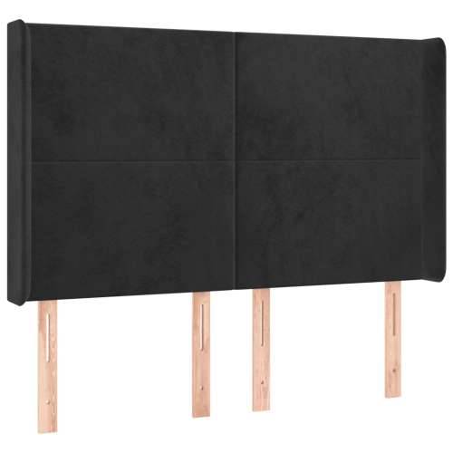 LED uzglavlje crno 147x16x118/128 cm baršunasto - Crna 147 x 16 x 118/128 cm 1 Cijena