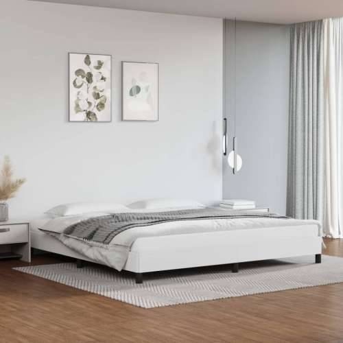 Okvir za krevet bijela 200x200 cm od umjetne kože