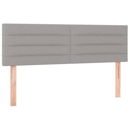 Krevet box spring s madracem LED svjetlosivi 140x200 cm tkanina - Svjetlosiva 140 x 200 cm vodoravne pruge Cijena