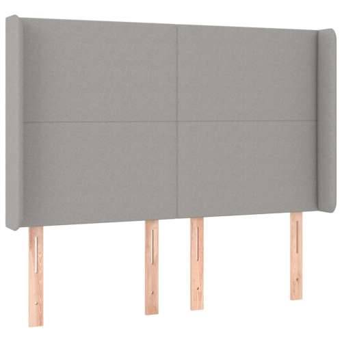 Krevet box spring s madracem LED svjetlosivi 140x200 cm tkanina - Svjetlosiva 140 x 200 cm Gladak dizajn Cijena