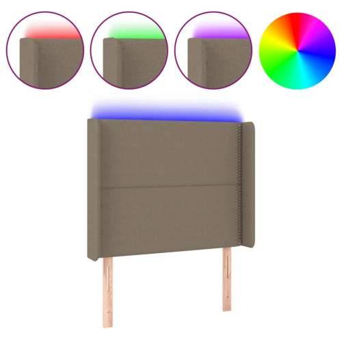 LED uzglavlje smeđesivo 83 x 16 x 118/128 cm od tkanine - Sivo-smeđa 83 x 16 x 118/128 cm 1 Cijena