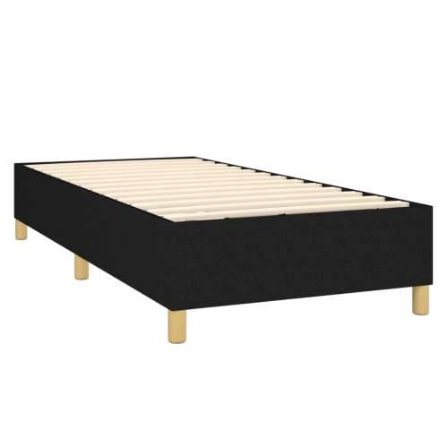 Krevet box spring s madracem LED crni 100x200 cm od tkanine - Crna 100 x 200 cm Gladak dizajn Cijena