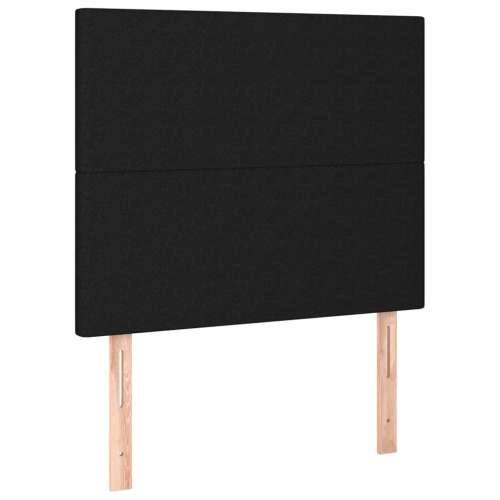 Krevet box spring s madracem LED crni 100x200 cm od tkanine - Crna 100 x 200 cm Gladak dizajn Cijena