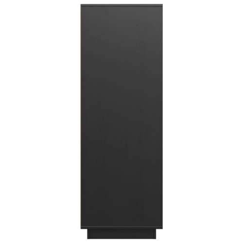 Visoka komoda crna 60 x 40 x 116,5 cm od masivne borovine - Crna 1 Cijena