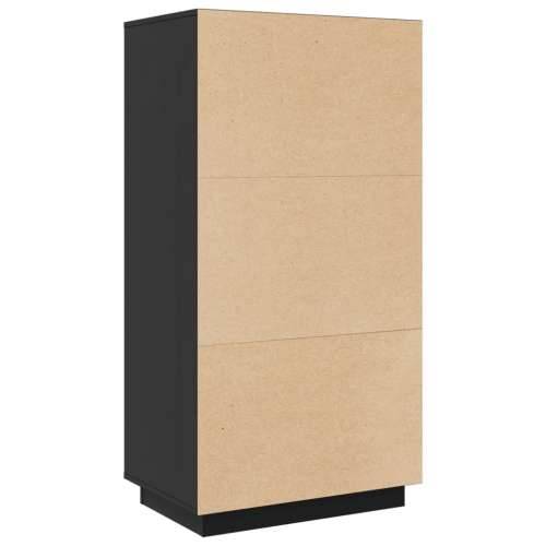 Visoka komoda crna 60 x 40 x 116,5 cm od masivne borovine - Crna 1 Cijena