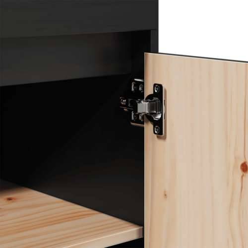 Visoka komoda crna 60 x 40 x 116,5 cm od masivne borovine - Crna 1 Cijena