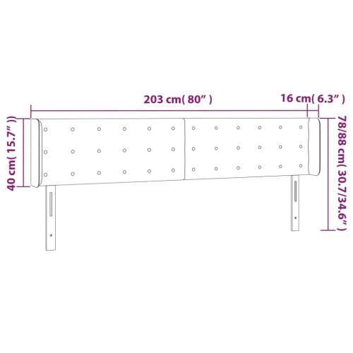 LED uzglavlje tamnosivo 203x16x78/88 cm baršunasto - Tamno siva 203 x 16 x 78/88 cm 1 Cijena