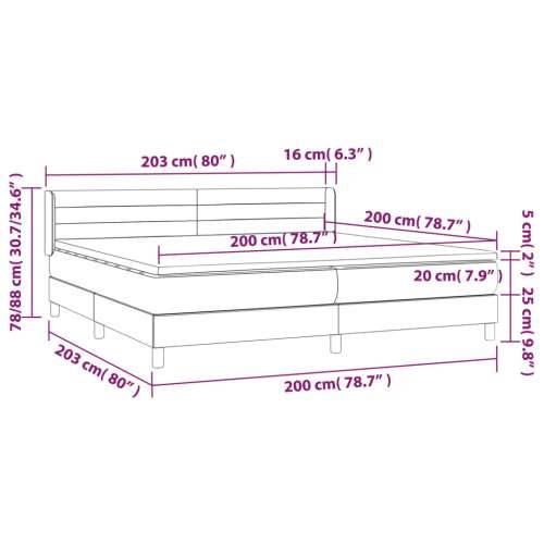 Krevet s oprugama i madracem tamnosivi 200 x 200 cm od tkanine Tamno siva 200 x 200 cm vodoravne pruge Cijena