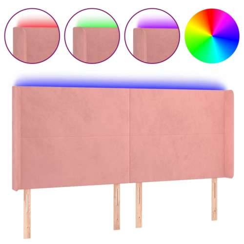LED uzglavlje ružičasto 183x16x118/128 cm baršunasto - Ružičasta 183 x 16 x 118/128 cm 1 Cijena