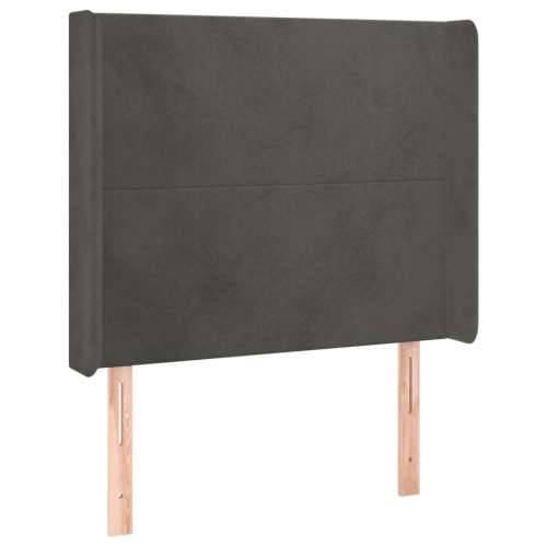 LED uzglavlje tamnosivo 93x16x118/128 cm baršunasto - Tamno siva 93 x 16 x 118/128 cm 1 Cijena