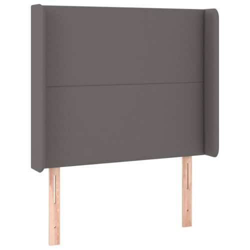 LED uzglavlje sivo 93x16x118/128 cm od umjetne kože - Siva 93 x 16 x 118/128 cm 1 Cijena