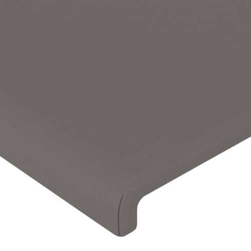 LED uzglavlje sivo 93x16x118/128 cm od umjetne kože - Siva 93 x 16 x 118/128 cm 1 Cijena