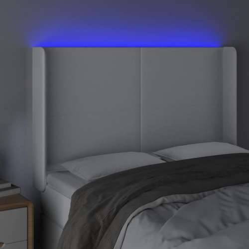 LED uzglavlje bijelo 147x16x118/128 cm od umjetne kože - Bijela 147 x 16 x 118/128 cm 1 Cijena