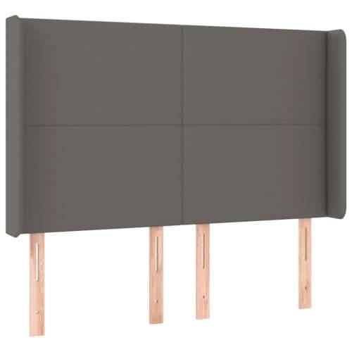 LED uzglavlje sivo 147x16x118/128 cm od umjetne kože - Siva 147 x 16 x 118/128 cm 1 Cijena