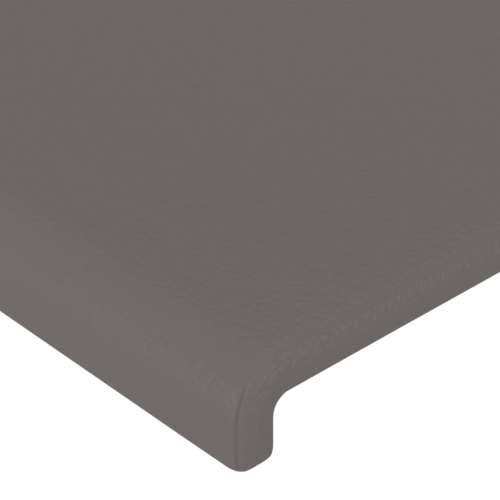LED uzglavlje sivo 147x16x118/128 cm od umjetne kože - Siva 147 x 16 x 118/128 cm 1 Cijena