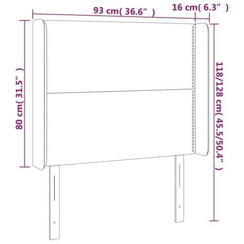 LED uzglavlje tamnosivo 93 x 16 x 118/128 cm od tkanine - Tamno siva 93 x 16 x 118/128 cm 1 Cijena
