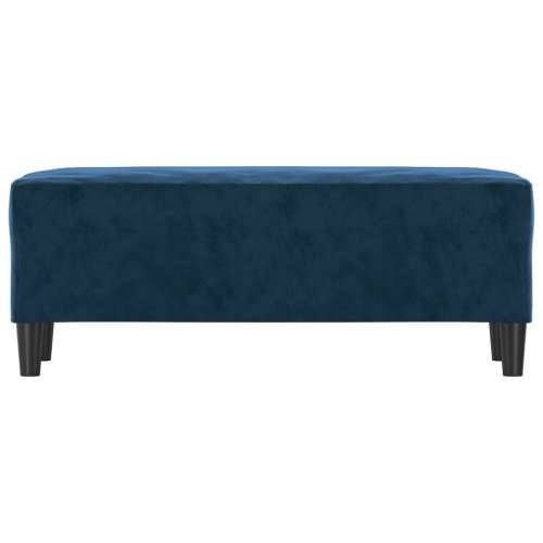 Klupa plavi 100 x 35 x 41 cm baršunasta - Plava 100 x 35 x 41 cm Cijena