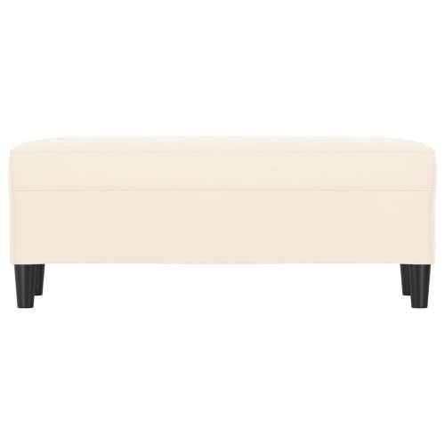 Klupa krem 100 x 35 x 41 cm baršunasta - Krema 100 x 35 x 41 cm Cijena