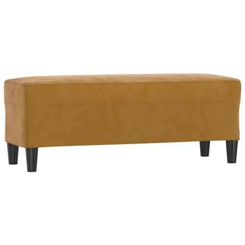 Klupa smeđa 100x35x41 cm baršunasta - Smeđa 100 x 35 x 41 cm Cijena