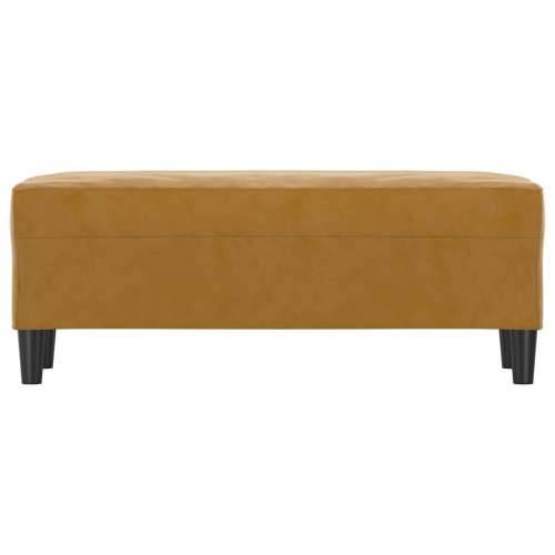 Klupa smeđa 100x35x41 cm baršunasta - Smeđa 100 x 35 x 41 cm Cijena