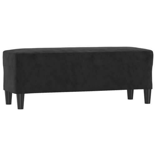 Klupa crna 100x35x41 cm baršunasta - Crna 100 x 35 x 41 cm Cijena