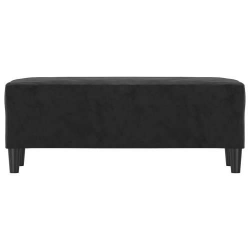 Klupa crna 100x35x41 cm baršunasta - Crna 100 x 35 x 41 cm Cijena