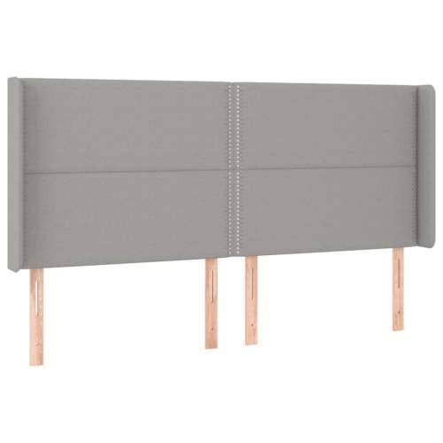 Krevet box spring s madracem LED svjetlosivi 180x200 cm tkanina - Svjetlosiva 180 x 200 cm Obično s čavlima Cijena