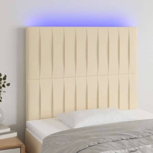 LED uzglavlje krem 90x5x118/128 cm od tkanine - Krema 90 x 5 x 118/128 cm 1 Cijena