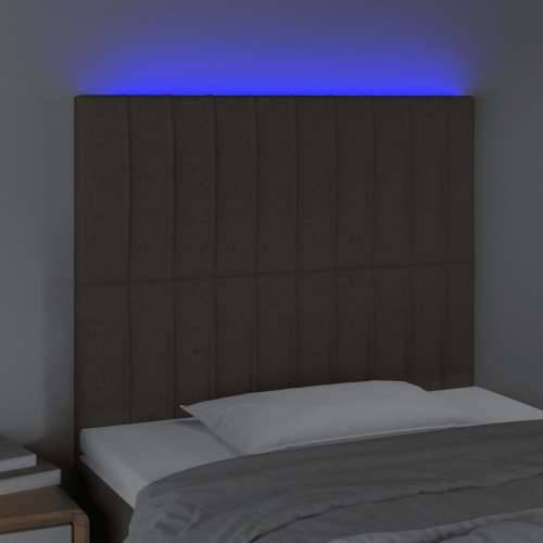 LED uzglavlje smeđesivo 100x5x118/128 cm od tkanine - Sivo-smeđa 100 x 5 x 118/128 cm 1 Cijena